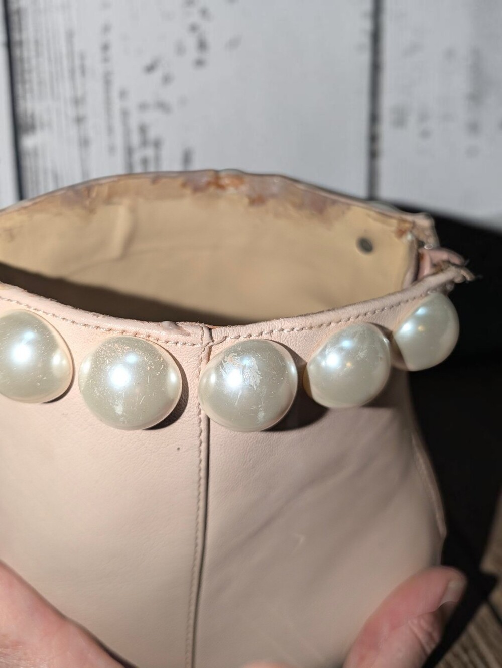 Katy Perry Blush Pink Pearl Embellished Block Heel Booties 8.5 - Picture 5 of 7